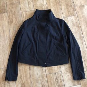 Lululemon Cropped Black Zip Jacket Black Sz 10